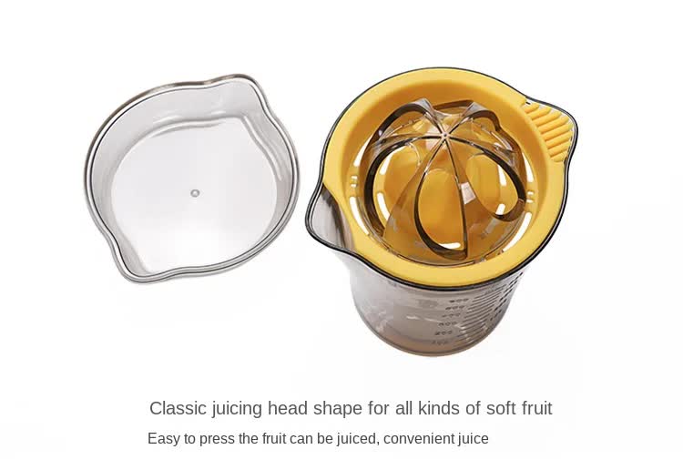 Manual Citrus Juicer & Hand Squeezer - 600ml Measuring Cup with Dual Reamer for Lemons & Oranges - Non-Slip Portable Fruit Press for Kitchen & Camping - Image 5