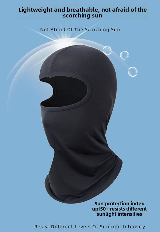 Cooling Balaclava Face Mask UPF50+ Sun Protection - Breathable Helmet Liner for Cycling Motorcycling & Fishing - Quick Dry Moisture Wicking - Grey - Image 3