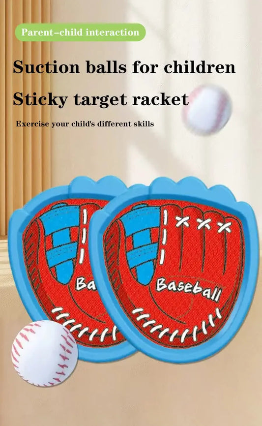 LED Light Up Toss and Catch Game Set - 2 Glowing Blue Paddles & 3 Sticky Softballs - Fun Outdoor Beach & Camping Toy for Kids & Adults - Includes Mesh Storage Bag - Image 2