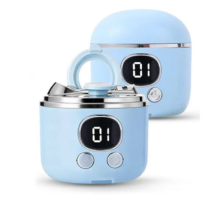 2-in-1 Electric Nail Clipper with Magnifying Glass & LED Light - Automatic Nail Trimmer & Polisher for Babies, Seniors & Adults - Safe USB Rechargeable Manicure Tool with Debris Storage - Blue