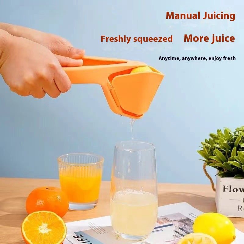 Foldable Manual Lemon Squeezer & Citrus Juicer - Portable Handheld Fruit Press for Fresh Orange & Lime Juice - Space Saving Kitchen Tool - Yellow - Image 2
