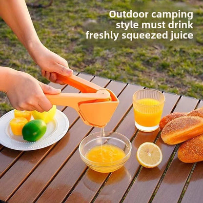 Foldable Manual Lemon Squeezer & Citrus Juicer - Portable Handheld Fruit Press for Fresh Orange & Lime Juice - Space Saving Kitchen Tool - Yellow - Image 5