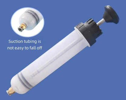 200ml Fluid Extractor & Transfer Pump - Manual Oil Syringe with Extension Tubes for Automotive Brake, Gear & Power Steering Fluids - Heavy Duty Suction Tool - Image 2
