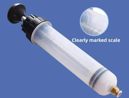 200ml Fluid Extractor & Transfer Pump - Manual Oil Syringe with Extension Tubes for Automotive Brake, Gear & Power Steering Fluids - Heavy Duty Suction Tool - Image 3