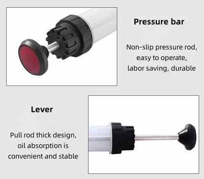 200ml Fluid Extractor & Transfer Pump - Manual Oil Syringe with Extension Tubes for Automotive Brake, Gear & Power Steering Fluids - Heavy Duty Suction Tool - Image 7