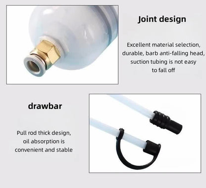 200ml Fluid Extractor & Transfer Pump - Manual Oil Syringe with Extension Tubes for Automotive Brake, Gear & Power Steering Fluids - Heavy Duty Suction Tool - Image 8