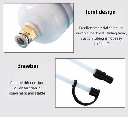 200ml Fluid Extractor & Transfer Pump - Manual Oil Syringe with Extension Tubes for Automotive Brake, Gear & Power Steering Fluids - Heavy Duty Suction Tool - Image 8
