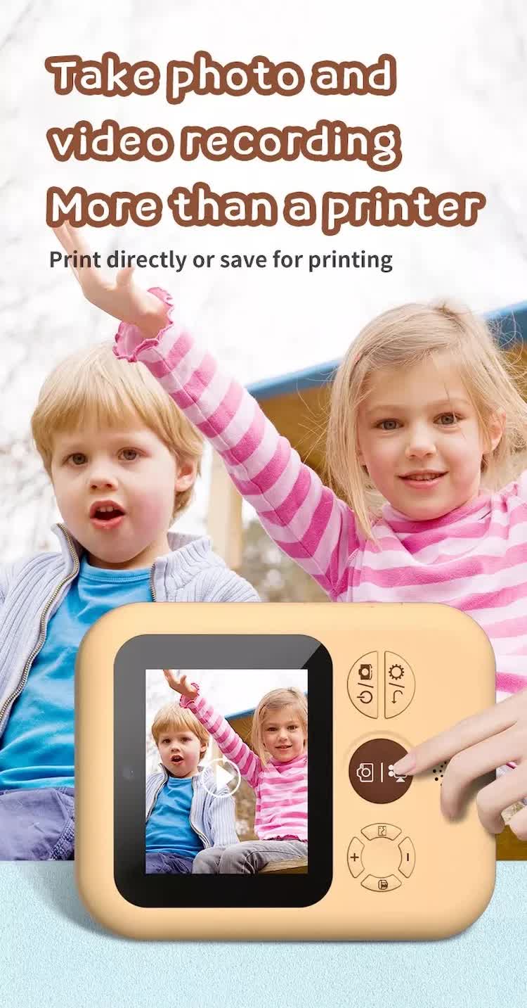 Kids Instant Print Camera with 3 Paper Rolls - Zero Ink Thermal Digital Camera & Video Recorder - 1080P Dual Lens Selfie Toy for Boys & Girls - Purple - Image 8