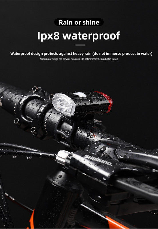 2 PCS USB Rechargeable Mini Bike Lights - Aluminium LED Front & Rear Safety Lamp Set - 150 Lumen High Brightness Flashlight for Helmet & Handlebar - IPX8 Waterproof - Black - Image 8