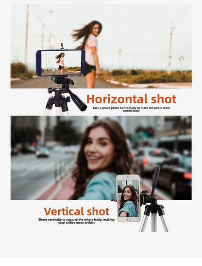 110cm Lightweight Camera & Phone Tripod Stand - Portable Aluminium Travel Tripod with 3-Way Head, Bubble Level & Universal Smartphone Holder - 3110 Adjustable Mount for Live Stream & Vlogging - Black and Silver - Image 8