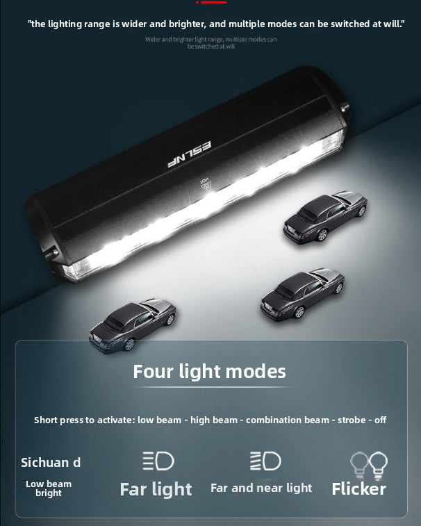 EOS610 1000 Lumen Anti-Glare Bike Light with Single Bracket Mount - USB Rechargeable LED Headlight 2000mAh - Waterproof Aluminium Horizontal Front Lamp for MTB & Road - Image 5