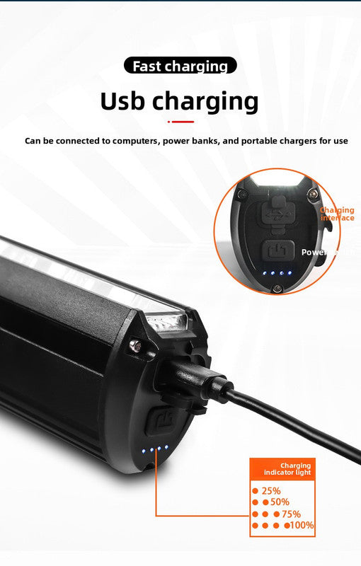 EOS630 1700 Lumen High Brightness Bike Light with Single Bracket Mount - 4000mAh Long Life USB Rechargeable Battery - Aluminium Alloy Horizontal Headlamp for MTB & Road Cycling - Image 7