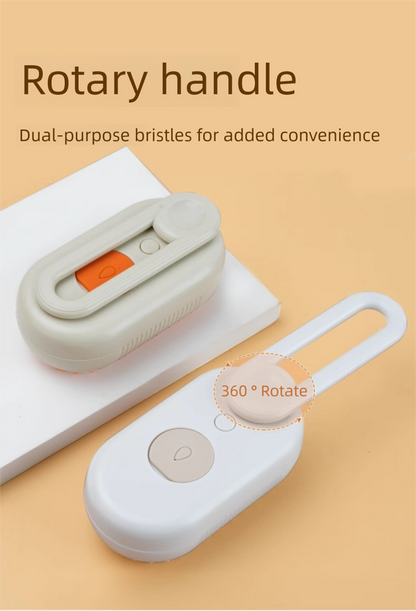 3 in 1 Electric Pet Spray Comb with Rotatable Handle Anti Static Grooming Brush for Cats and Dogs Massage Deshedding Tool Khaki - Image 8