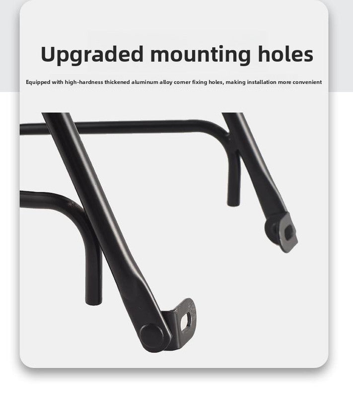 Universal Aluminium Bicycle Front Rack Carrier with Mounting Hose Clamps for MTB Fork Cargo Shelf Black - Image 5
