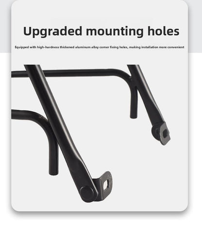 Universal Aluminium Bicycle Front Rack Carrier with Mounting Hose Clamps for MTB Fork Cargo Shelf Black - Image 5