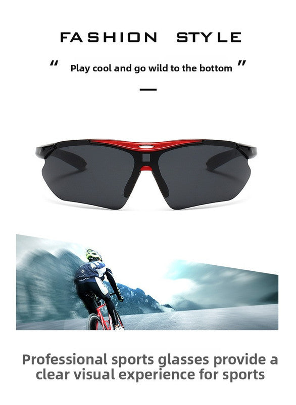 3 PCS Outdoor Cycling Sunglasses Sports Glasses Set Night Vision Yellow Brown Grey Lenses Running Fishing Driving UV Protection Unisex - Image 3