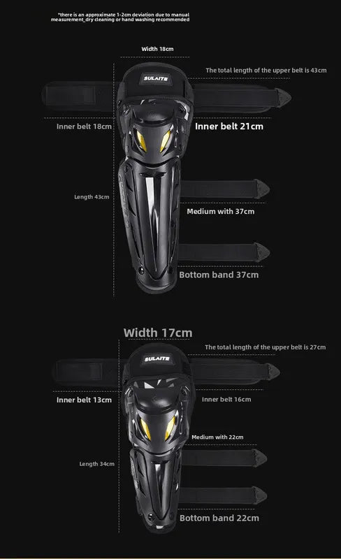 SULAITE CE Level 1 Certified Motorcycle Knee Pads Long Shin Guards Grey Motocross Armour Quick Release Hard Shell for Dirt Bike Racing - Image 4