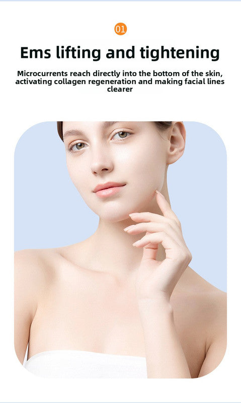 Ultrasonic Skin Scrubber Facial Spatula Blackhead Remover & Pore Cleaner with Ion EMS Lifting Mode Rechargeable Beauty Tool Pink - Image 3