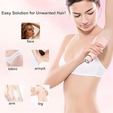 2-in-1 Electric Lady Shaver & Bikini Trimmer Dual Head Waterproof Wet & Dry Body Hair Remover Cordless Razor for Face Legs Underarms Pink - Image 4