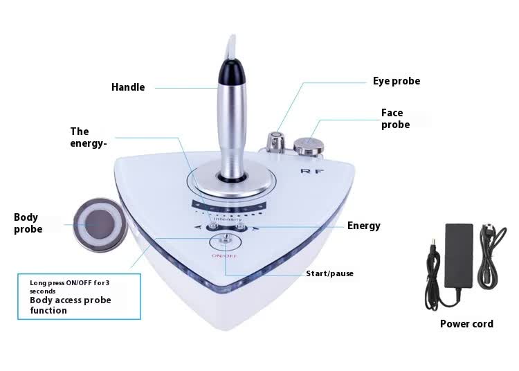 Professional RF Radio Frequency Skin Tightening Machine Facial & Body Contouring Device Anti-Aging Massager with 3 Probes AU Plug - Image 4