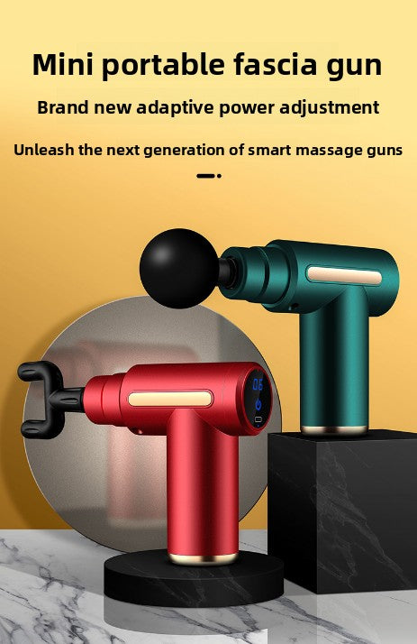 Mini Massage Gun Deep Tissue Percussion Muscle Massager Portable Handheld Quiet 6 Speeds 4 Heads Type-C Charging Electric Body Relaxer Tool Black - Image 2
