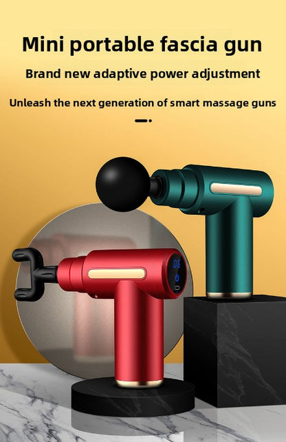 Mini Massage Gun Deep Tissue Percussion Muscle Massager Portable Handheld Quiet 6 Speeds 4 Heads Type-C Charging Electric Body Relaxer Tool Black - Image 2