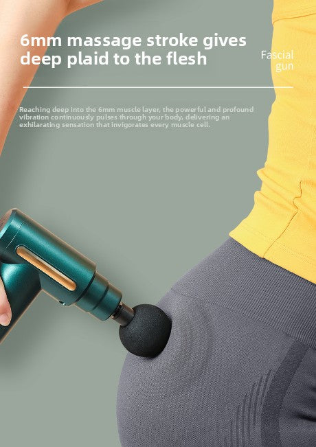 Mini Massage Gun Deep Tissue Percussion Muscle Massager Portable Handheld Quiet 6 Speeds 4 Heads Type-C Charging Electric Body Relaxer Tool Grey - Image 6