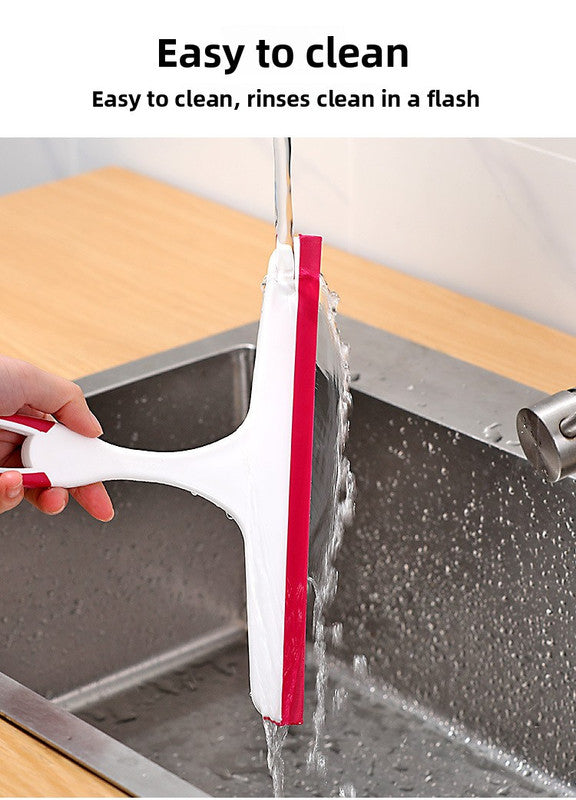 3 PCS Window Squeegee Set Shower Glass Wiper Streak Free TPR Blade Multi Purpose Cleaning Tool for Bathroom Mirror Car Tiles Red Green Blue - Image 7
