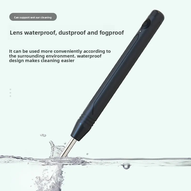 Smart Visual Ear Wax Removal Tool with HD Camera WiFi Wireless Otoscope Ear Cleaner 3.5mm Ultra Slim Lens for iPhone Android White - Image 5