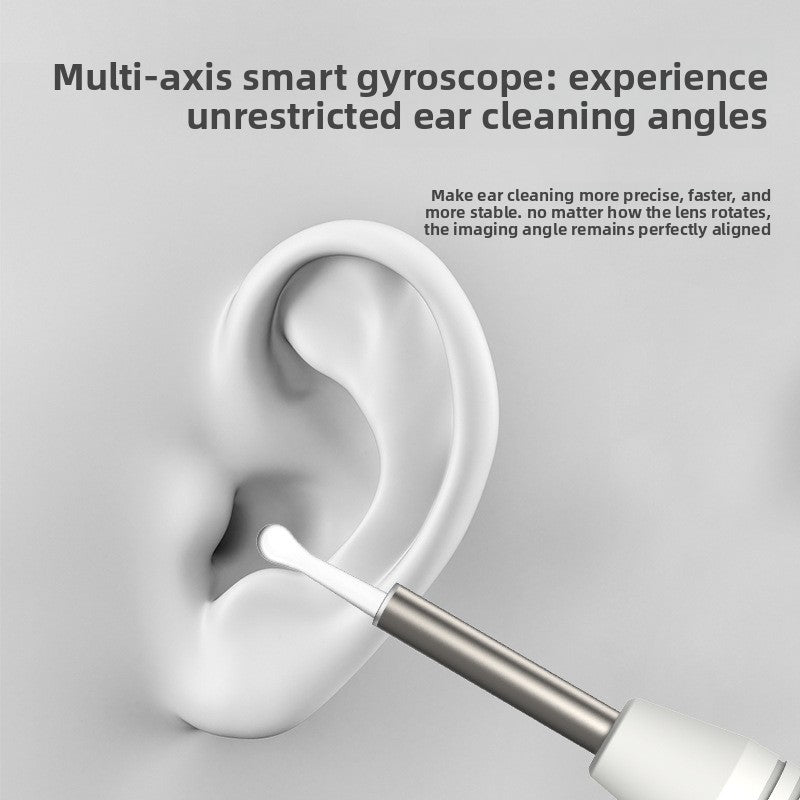 Smart Visual Ear Wax Removal Tool with HD Camera WiFi Wireless Otoscope Ear Cleaner 3.5mm Ultra Slim Lens for iPhone Android Black - Image 7