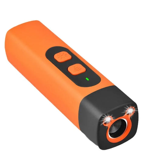 Portable Single-Head Ultrasonic Dog Repeller & Trainer with LED Flashlight - Multi-Function Pet Safety Device for Outdoors