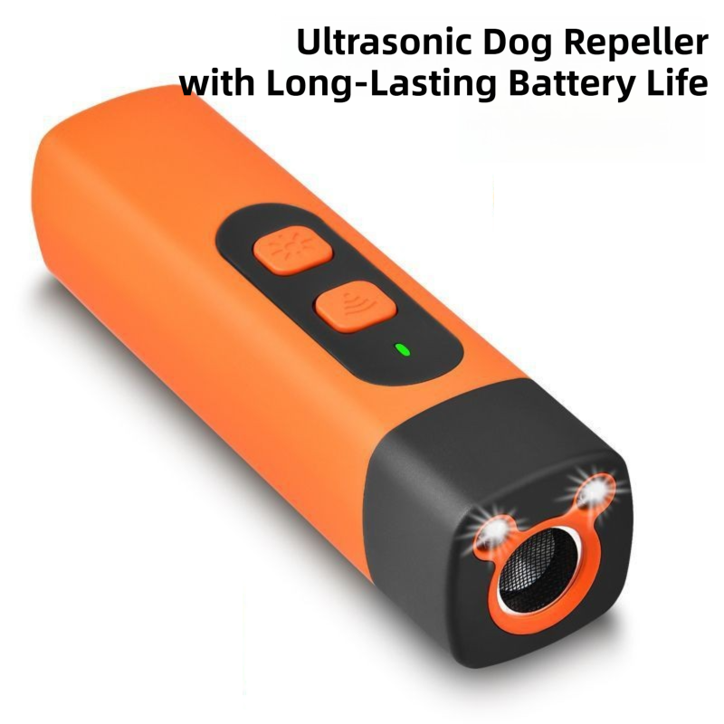 Portable Single-Head Round Ultrasonic Dog Repeller & Trainer with LED Flashlight - Multi-Function Pet Safety Device for Outdoors - Image 5