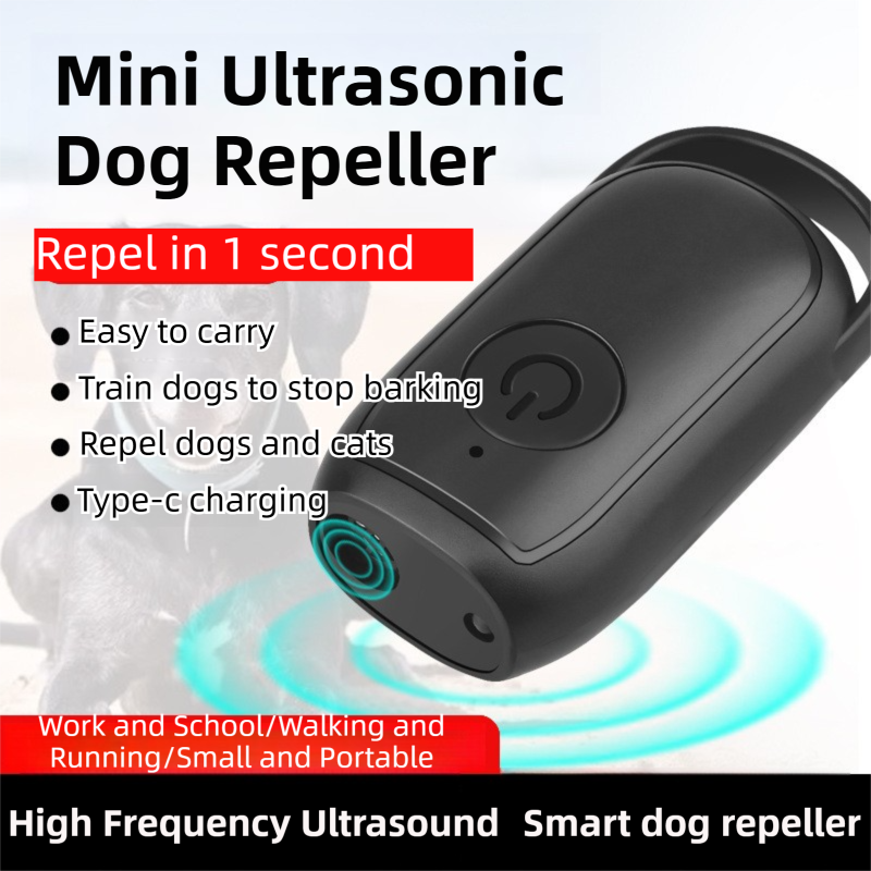 Portable Mini Single-Head Ultrasonic Dog Repeller & Trainer with LED Flashlight - Multi-Function Pet Safety Device for Outdoors - Image 2