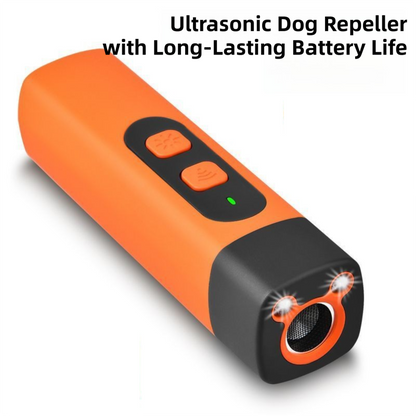 Portable Double-Head Mech Model Ultrasonic Dog Repeller & Trainer with LED Flashlight - Multi-Function Pet Safety Device for Outdoors - Image 6