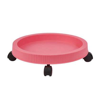 Pink 3-Tier Stackable Strawberry & Vegetable Planter with Mobile Wheel Tray - Space-Saving Vertical Gardening System - Image 9