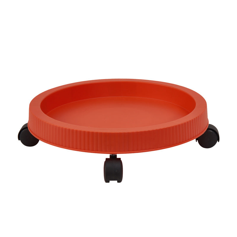 Red 3-Tier Stackable Strawberry & Vegetable Planter with Mobile Wheel Tray - Space-Saving Vertical Gardening System - Image 9