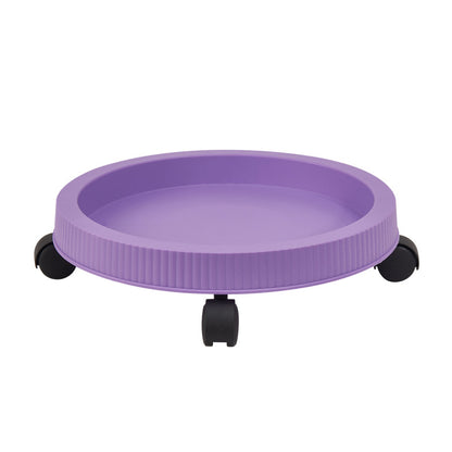 Purple 3-Tier Stackable Strawberry & Vegetable Planter with Mobile Wheel Tray - Space-Saving Vertical Gardening System - Image 9