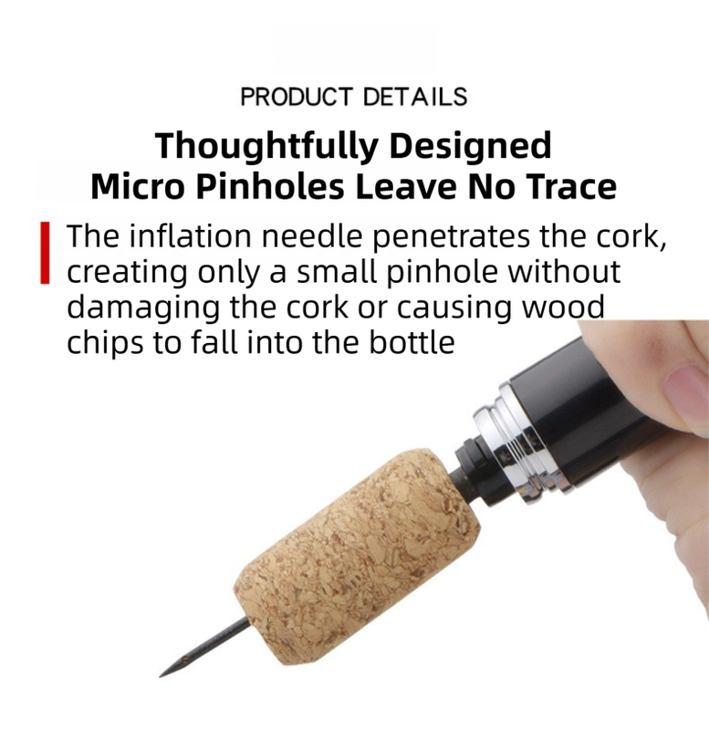 Blue Pen-Style Air Pressure Wine Bottle Opener with Vacuum Wine Stopper Set - Effortless Cork Removal for Home & Champagne Party - Image 2