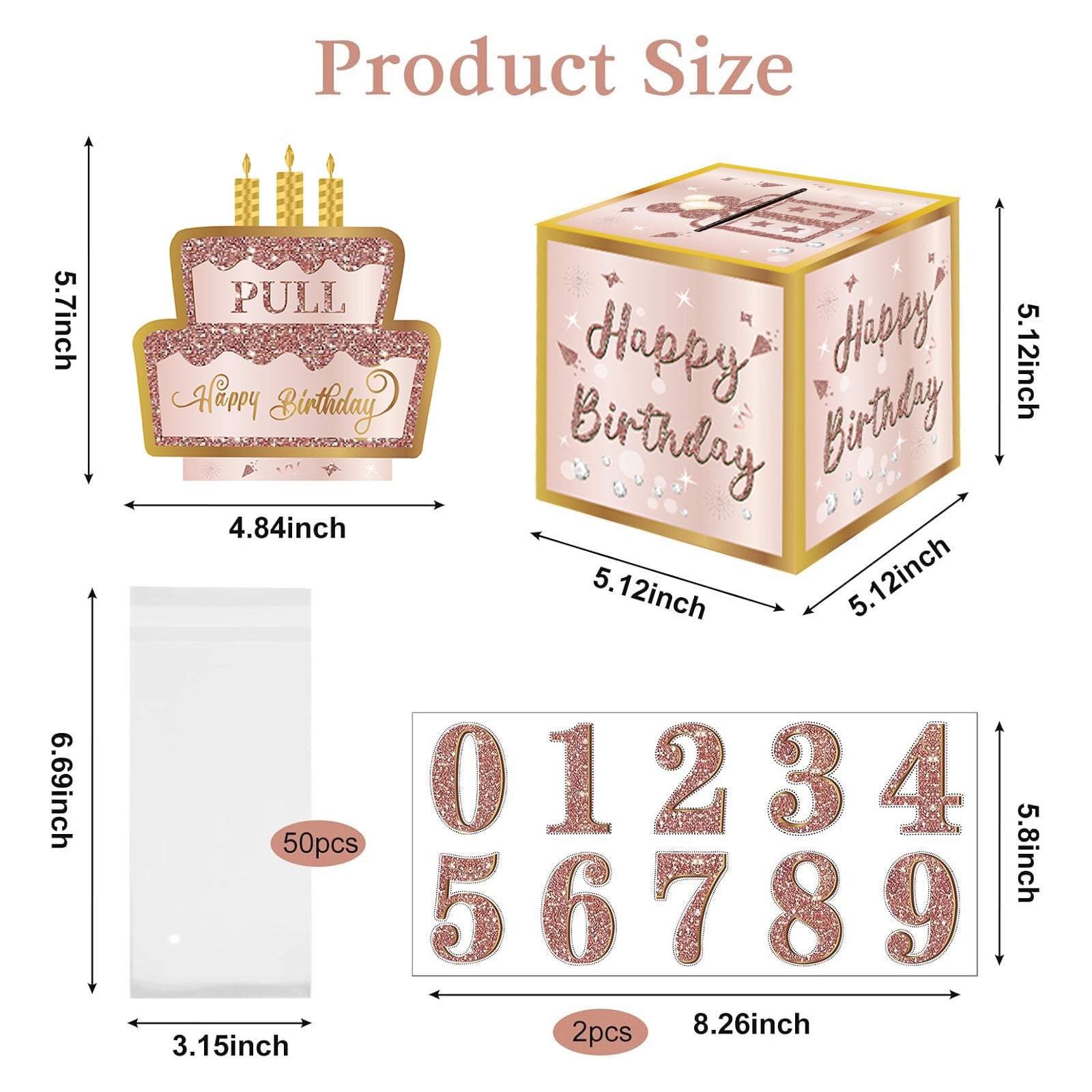 01 Pink-Gold Christmas Surprise Money Pull Box - Double-Layer Digital Design for Festive Gifts, Birthday, and Holiday Party Decor - Image 4
