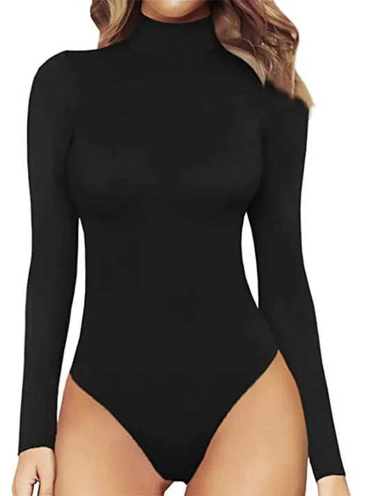 Size S Black Women's Sexy T-Back Bodysuit Thong Leotard - Milk Silk Round Neck Slim Fit Jumpsuit Base Layer
