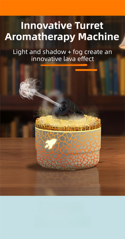 167 White Simulation Volcano Diffuser & Humidifier - Smart Timer Ultrasonic Mister with Volcano Lava Crack Shell and Colorful Light - Image 4
