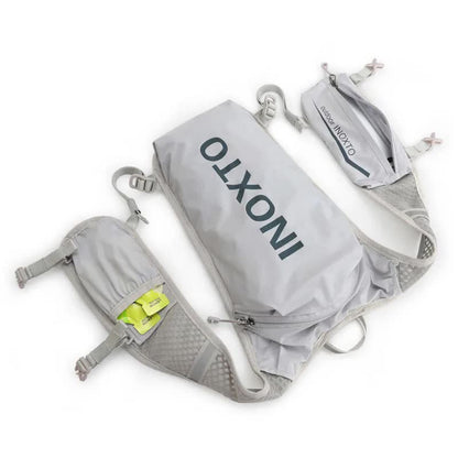 Grey-Blue 5L Ultra-Light Hydration Running Vest - Quick-Dry Trail Running & Marathon Backpack with Night Reflective Safety - Image 2