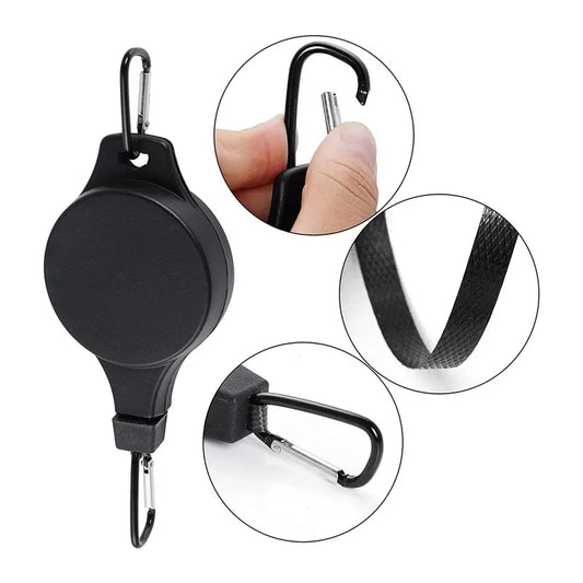 3PCS Black + 3PCS White Retractable Hanging Basket Pulley System & 6PCS Heavy Duty Stainless Steel S-Hooks Combo - Garden Plant Hanger(Max Load 5KG) - Image 3