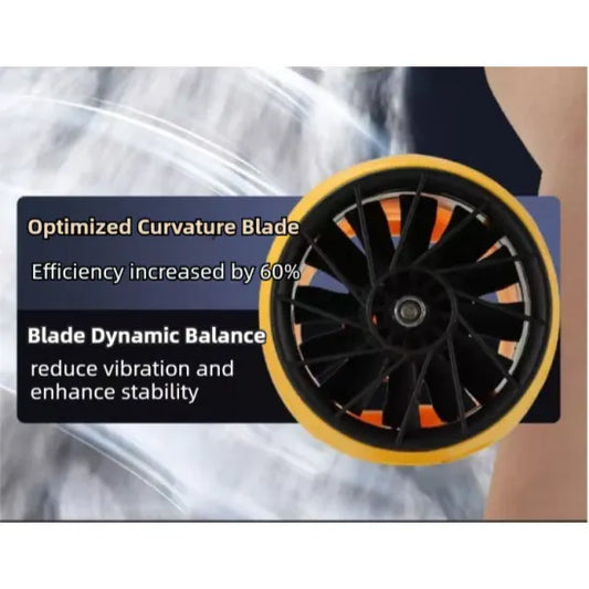 Black Ultra-High Power Cordless Turbine Air Blower With Lithium Battery & Australian Plug Kit - 30,000 RPM High Velocity and Lightweight Operation for Leaf Blowing, Snow Removal & Multi-Use - Image 5
