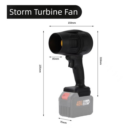 Blue Ultra-High Power Cordless Turbine Air Blower With Lithium Battery & Australian Plug Kit - 30,000 RPM High Velocity and Lightweight Operation for Leaf Blowing, Snow Removal & Multi-Use - Image 2