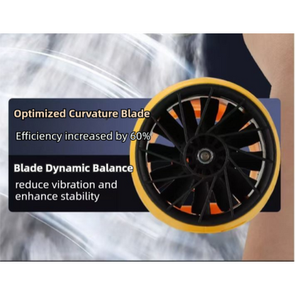 Blue Ultra-High Power Cordless Turbine Air Blower With Lithium Battery & Australian Plug Kit - 30,000 RPM High Velocity and Lightweight Operation for Leaf Blowing, Snow Removal & Multi-Use - Image 5