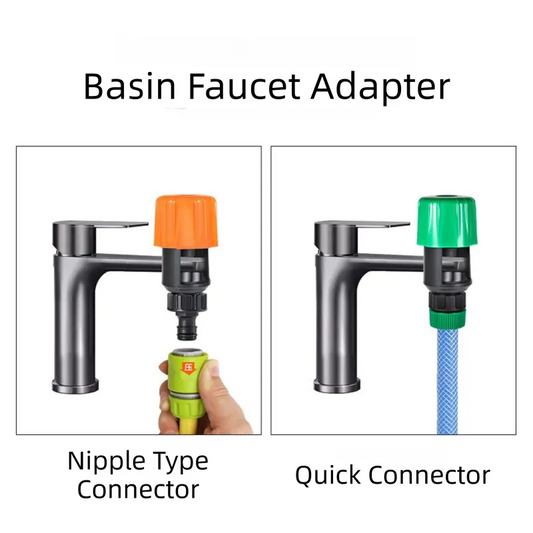 2-Pack Green Universal Nipple Connector for Mixer Taps up to 3.3CM  -  Plastic Leak-Proof Hose Fitting, Kitchen & Garden Tap Adapter - Image 2