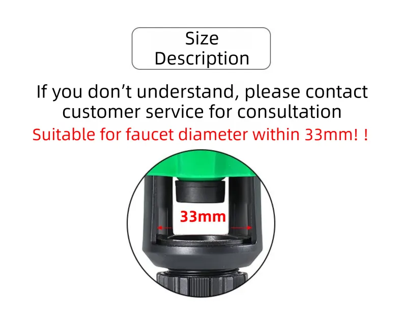 2-Pack Green Universal Nipple Connector for Mixer Taps up to 3.3CM  -  Plastic Leak-Proof Hose Fitting, Kitchen & Garden Tap Adapter - Image 5