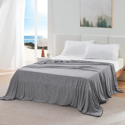 Pink Queen Size 200x150CM Cooling Blanket for Hot Sleepers - Lightweight Breathable All-Season Throw, Hand / Machine Washable - Image 2