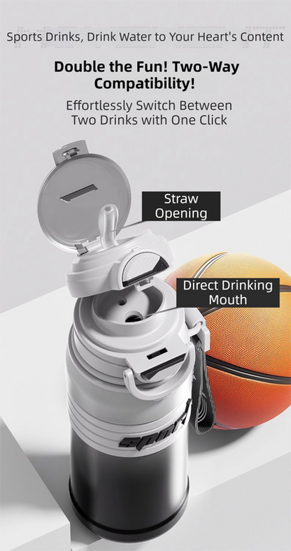 Gradient Coffee 670ml Large Capacity Sports Insulated Tumbler - 316 Stainless Steel Straw Water Bottle, Dual-Use Lid for Travel & Outdoors - Image 6